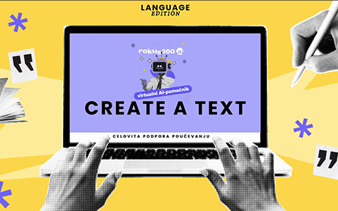 Prikaz delovanja Rokus360.ai za ustvarjanje besedil za učenje tujega jezika